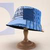 Chapéu de pescador europeu e americano transfronteiriço, novo chapéu de bacia com estampa de cores combinando, dupla face, quatro estações, protetor solar, chapéu casual infantil moderno