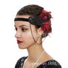 Banda para el cabello de plumas de los años 20 Novia europea y americana Mesa Actuación Baile Banquete Banda para el cabello con borlas Banda para el cabello de diamantes Tocado Accesorios para el cabello