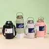Caneca Térmica de Aço Inoxidável 316 com Aparência Premium para Estudantes Masculinos e Femininos, Chaleira para Espaço de Mochila, Chaleira para Esportes ao Ar Livre com Corda