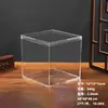 Caixa transparente quadrada de acrílico plástico atacado 5cm com tampa e base caixa de doces cubo figura caixa de embalagem para display