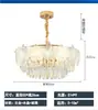 Lámpara Moderna Minimalista de Lujo Ligero de Gama Alta para Sala de Estar, Lámpara para Comedor, Lámpara para Dormitorio, Candelabro de Hojas de Cristal de Gama Alta Cálido y Elegante
