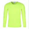 Camiseta Deportiva de Secado Rápido de Manga Larga con Logo Impreso Ropa de Trabajo Cuello Redondo Camisa Publicitaria Ropa para Correr Maratón con Personajes Impresos Personalizados