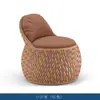 Juego de Sofá Silla de Mimbre para Balcón con Mesa de Café, Sofá de Mimbre para Patio, Juego de Muebles de Sofá para Exteriores de Villa de Alojamiento