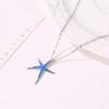 Europeo y Americano Nueva Estrella de Mar Colgante Estilo Moderno Sencillo y Lindo Estrella de Mar Ópalo Dama Contacto Colgante Elegante Ópalo Chica