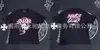 Marca Nueva Transfronteriza de Moda SYNA WORLD Camiseta de Manga Corta Estampada con Letras Hip Hop Streetwear Americano Verano Nuevo para Hombre