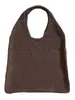 Bolso de Hombro de Punto Color Sólido Estilo Coreano Ins, Bolso de Mano Hueco, Bolso Tote de Gran Capacidad, Bolso Cruzado para Mujer