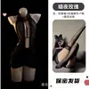 Lencería profundamente seductora, vestido ajustado sexy de rosa, uniforme de secretaria qqny de deseo puro, ropa de dormir de encaje tentación para mujer