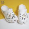 Sapatos com buracos em forma de estrela estilo coreano, acessórios para sapatos faça você mesmo, joias, sapatos de jardim, corrente de cristal e pérola, acessórios para terno