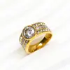 Venta caliente transfronteriza estilo ins europeo y americano moda retro lujo ligero anillo de titanio y acero con circonita anillo para dedo índice de temperamento de alta gama femenino