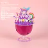 Kit de Materiais DIY Artesanal Infantil Cola de Creme Simulação Lama de Cristal Fofa Copo de Sorvete Brinquedo Pequeno para Menina