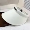 Gorra vacía de verano con visera de letras de seda helada anti-ultravioleta inglesa visera dura nueva todo partido gorra vacía