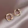 Versão coreana estilo TikTok de brincos de pérola populares para mulheres, luxo leve com sensação de alta qualidade, brincos versáteis de nicho, acessórios de orelha elegantes e modernos