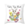 Funda de almohada de Pascua de Amazon Tela de piel de melocotón Estampado de corona Funda de cojín de conejo Estilo nórdico simple