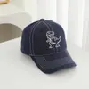 Boné de Baseball Infantil com Costura Visível, T-Rex Bordado Estilo Americano, Chapéu de Sol Casual Vintage para Uso ao Ar Livre