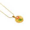 Colgante de Tulipán Retro Francés Pintado al Óleo para Mujer, Diseño Nicho, Elegante Collar de Cadena para Clavícula de Acero de Titanio para Mujer