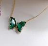 Collar de mariposa de cristal de ensueño para niña, nuevo estilo, directo de fábrica, para mujer, accesorios de cadena de clavícula de celebridades cibernéticas.