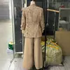 Ins Transfronterizo Europeo y Americano 2026 Nueva Moda Elegante Amazon Conjunto de Chaqueta para Mujer con Lentejuelas Elegantes y Pantalones