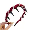 Nova Faixa de Cabelo de Veludo com Contas Onduladas Coroa Alta Antiderrapante Dentada Faixa para Lavar o Rosto Grampo de Cabelo Elástico de Cabelo Acessório de Cabelo Venda por Atacado