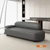 2026 Nuevo Modelo Sillón de Lujo para Concubina Real, Sofá Pequeño para Apartamento Estilo Crema, Sofá Perezoso para Dormitorio con Respaldo, Sofá de Belleza de Cuero Resistente a Arañazos de Gato