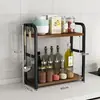 Prateleira Suporte para Temperos de Cozinha Bancada Multicamadas Estreita Pequena Temperos Frascos de Temperos Prateleira de Armazenamento Universal