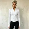 Chaqueta Deportiva con Cuello Alto y Cremallera para Mujer Ropa de Yoga Manga Larga con Agujeros para el Pulgar Alta Elasticidad Ropa Europea y Americana para Fitness Running Entrenamiento