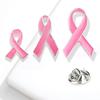 Broche Promocional de Logo para Concientización sobre el Cáncer de Mama para Enfermera Cinta Rosa Azul Roja Negra Insignia de Prevención del SIDA y Cáncer de Mama