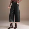 Pantalones de piel sintética modernos y elegantes para mujer, nuevos pantalones casuales de otoño 2026 de cintura alta, adelgazantes y con curva, elegantes y versátiles
