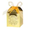 Caja de dulces para boda de papel calado con ventana transfronteriza, caja de dulces hueca cortada con láser, caja de regalo de chocolate para boda, caja de embalaje en stock