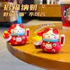 Llavero Colgante Gato de la Suerte Estilo Chino Año Nuevo Pareja Giratorio Lingote Decoración de Llavero Bolsa Año del Caballo Pequeño Regalo