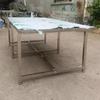 Banco de trabajo de acero inoxidable 201 engrosado personalizado, fábrica libre de polvo, taller, consola de mesa de embalaje de acero inoxidable 304, estante