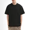 Camiseta de Manga Corta de Peso Pesado Tencel para Hombre Manga Raglán Cuello Redondo Top Verano 2025 Seda de Hielo Holgada Camiseta de Manga Media