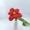 Tulipanes de Flor Abierta, Tejidos a Mano, Hilo Flores Eternas, Ramo Terminado Regalo