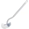 Cepillo para inodoro estilo japonés sin puntos muertos, cerdas suaves para uso doméstico, cepillo para inodoro de baño montado en la pared con mango largo y base
