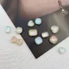 Nova cor quadrada de fundo plano para joias, transparente, diamante, laço de amor, aplique, grampo de cabelo de personalidade, acessórios DIY para roupas