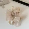 Elástico de Cabelo Estilo Coreano Preguiçoso Chique de Alta Qualidade para Mulheres, Prendedor de Cabelo Elegante de Fita de Rede para Rabo de Cavalo Baixo