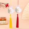 Festival de Mediados de Otoño Conejo de Jade Bordado Colgante de Borla Hecho a Mano DIY Regalo de Vacaciones Caja de Regalo Cultural y Creativa Bolsa Adorno Venta al por Mayor
