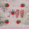 Serie de frutas de resina de dibujos animados transfronterizos, decoraciones para uñas, manzana, melocotón, sandía y otros accesorios para uñas, venta directa de fábrica