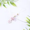 Llavero Colgante de Gato de Cerámica Sakura Colgante para Lanyard de Teléfono Móvil Colgante de Cadena Colgante de Flor Joyería de Estilo Lindo Venta Directa