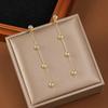 Pendientes de plata S925 con borlas y cadena de metal, estilo coreano, de alta gama, sencillos, para mujer.