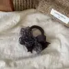 Novo elástico de cabelo com laço de rede e estampa de leopardo azul para mulheres, adequado para coques, faixas de cabelo, elásticos de cabelo, acessórios de cabelo e acessórios de cabeça