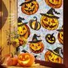Xcbl074 Pegatina de Vidrio Electrostática Colorida de Halloween Transfronteriza PVC Sin Pegamento Calabaza Arcoíris Decoración de Ventana Festiva