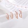 Brincos de bambu de prata esterlina S999 exagerados europeus e americanos Brincos cativos de orelha quadrada simples de estilo japonês e coreano para mulheres ins Foot Silver Earrings