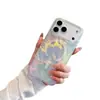 Adecuado para Funda de Teléfono Móvil Apple 17 18Pro Color Degradado Iphone17 Promax Color Pluma Funda Protectora Magnética Chapada