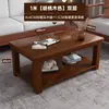 Mesa de centro de madera maciza, mesa pequeña, mesa auxiliar para sofá, mesa rectangular de doble capa para sala de estar, oficina 2026 nuevo modelo mesa de té pequeña para balcón