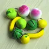 Chaveiro de fruta melancia limão de retorno lento, pingente perfumado, brinquedo de apertar fruta comida, brinquedo descompressão PU