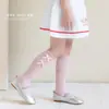Zapatos y Accesorios: Calcetines de Algodón para Niñas, Calcetines Blancos de Encaje Estilo Ballet, Calcetines de Malla Finos de Verano Estilo Coreano con Corazones para Pantorrilla para Niñas