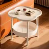 Estante de Almacenamiento Minimalista Moderno para Mesita de Noche Mesa de Café con Forma de Nube Armario de Mesita de Noche de Trébol de Cuatro Hojas Mesa de Café Pequeña Mesa Lateral para Sofá de Uso Diario