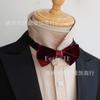 Venta al por mayor de fábrica, nuevo terciopelo, nudo de corbata vintage, para hombre, novio, padrino, boda, color liso, rojo vino, moño