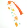Marcador de páginas acrílico transparente Marcador de páginas de flor Material escolar para estudiantes Papelería Regalos Regalos creativos Estilo popular transfronterizo