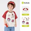 [100% Algodón] Camiseta de Verano de Manga Corta Dudu's Kidsren para Niños y Niñas Ropa Ropa para Bebés y Niños Moderna